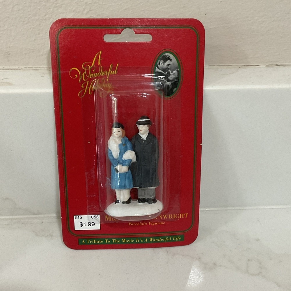 1995 It's A Wonderful Life Mr. & Mrs. Wainwright Porcelain Figurine New Sealed